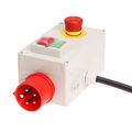 K3000 3 Ph-400 V switching capacity up to 7.5 kW With undervoltage release Uc=230 V/50 Hz, emergency stop and electronic brake. Thermal contact connection possible. Protection against autonomous restart after voltage recovery.
