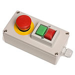 Housing for push-buttons with <br />emergency stop