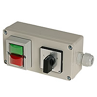 Housing for push-button with L-0-R selector switch