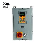Frequency inverter AC10 IP66 with optional mounted main switch and potentiometer