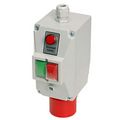 Starter K3100 with built-in motor protection switch ISKRA MS25. With rotating field detection, red signal light, CEE shrouded plug and M 20 screwed cable gland. Selectable current range 0.1...16 A.