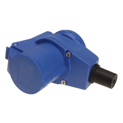 CEE angled connector 2P+E 230V