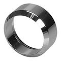 Chrome-plated metal front ring