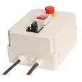 Switch single-phase 230 V up to 4.0 kW With undervoltage release, overload protection, mains switch, electronic brake, emergency stop. Control voltage 230 V. Protection against autonomous restart after voltage recovery