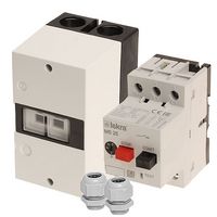 ISKRA O-55 housing with ISKRA motor protection switch MS25 and 2x M25 cable glands