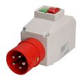Starter K3100 with motor protection switch ISKRA MS25. With CEE-shrouded plug, M 20 cable gland