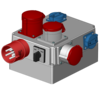 Switching automatics 3-phase combo 32A with CCST converter board and selector switch Hand-0-Auto for extraction.