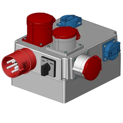 Switching automatics 3-phase combo 32A with CCST converter board and selector switch Hand-0-Auto for extraction.