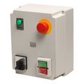 Switch three-phase 400 V up to 7.5 kW With undervoltage release, overload protection and emergency stop. Protection against automatic restart after voltage recovery