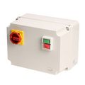 Automatic star-delta-starter up to 15 kW With overload protection, undervoltage release and mains switch. Protection against autonomous restart after voltage recovery.