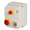 Softstarter PSR up to 7.5 kW (suitable only for light start-up) With undervoltage release, overload protection, mains switch and emergency stop. Protection against autonomous restart after voltage recovery. In case of heavy-duty start-up please contact us.