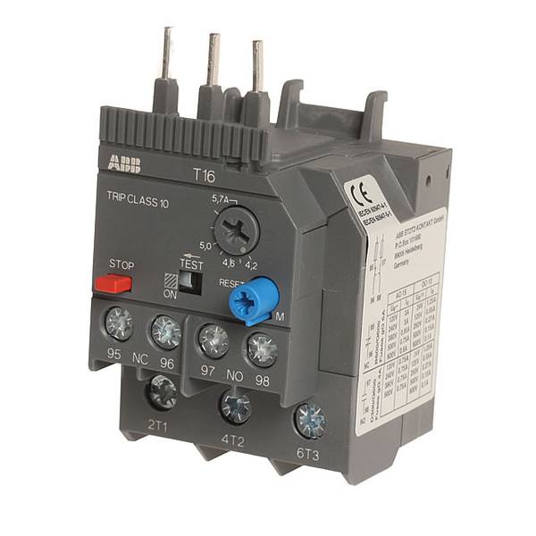 NEW ABB T16-5.7 THERMAL OVERLOAD RELAY w/ DB-16 